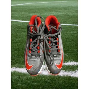 Boy's Nike Football Cleats Alpha Pro 2 Mid Gray/White Red‎ Skin Size 5.5Y